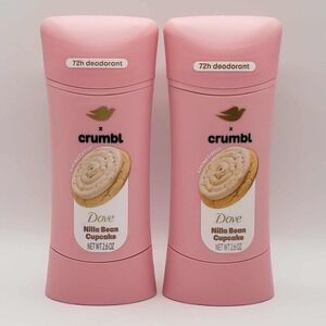 Dove x Crumbl Nilla Bean Cupcake Deodorant Limited Edition Retired 2.6 oz 2-Pack
